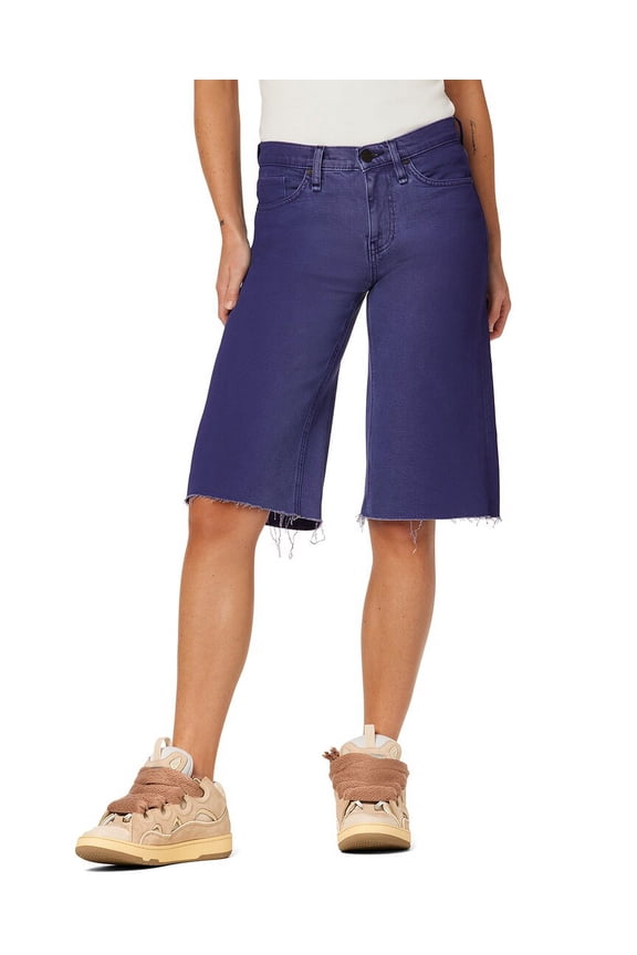 womens  Freya Mid-Rise Skater Short Dp Wisteria Ombre Jean, 23