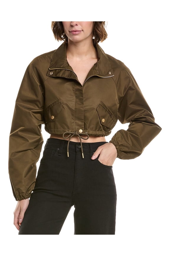 womens Grace Ann Cropped Jacket, xs, Brown