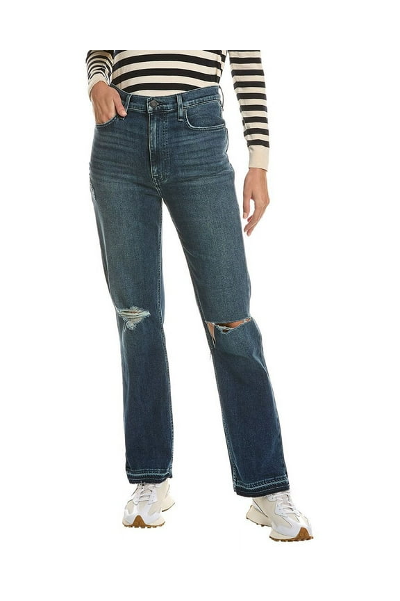 womens Jade High-Rise Seascape Loose Fit Straight Leg Jean, 24,