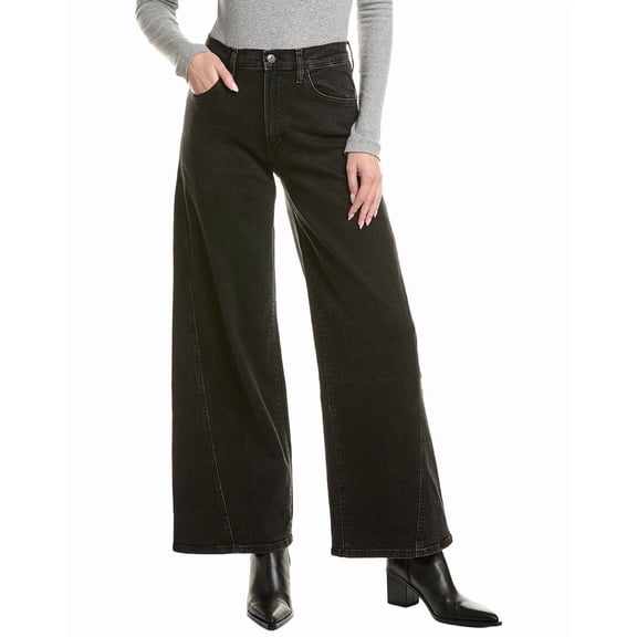 HUDSON Jeans womens  Jamie Plath Wide Leg Jean, 24, Black