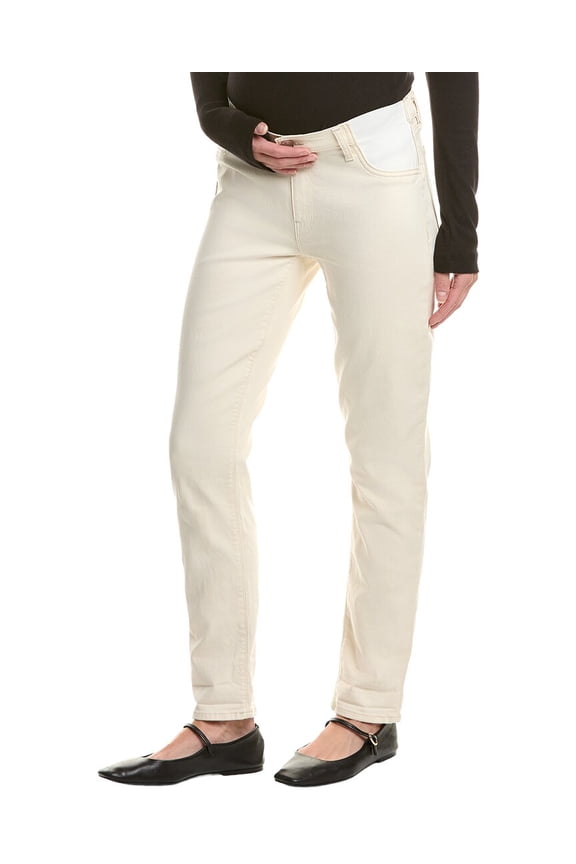 womens Maternity Lana Egret The Boyfriend Jean, 32, White