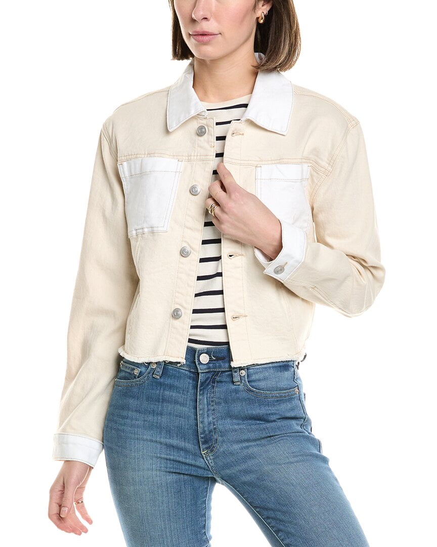 HUDSON Jeans womens Micro Cropped Jacket, s, Beige