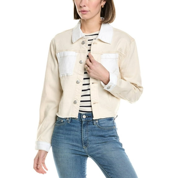 HUDSON Jeans womens Micro Cropped Jacket, s, Beige