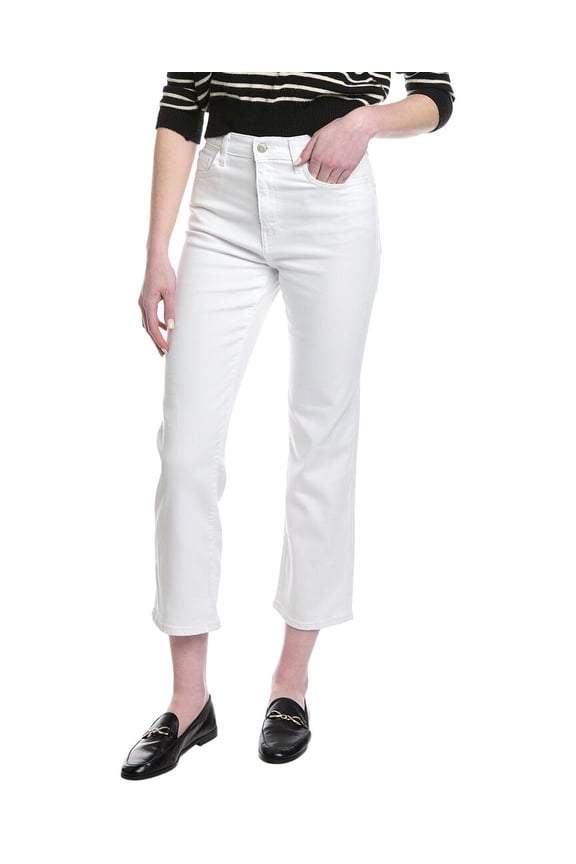 womens Noa High-Rise White Straight Ankle Jean, 24, White