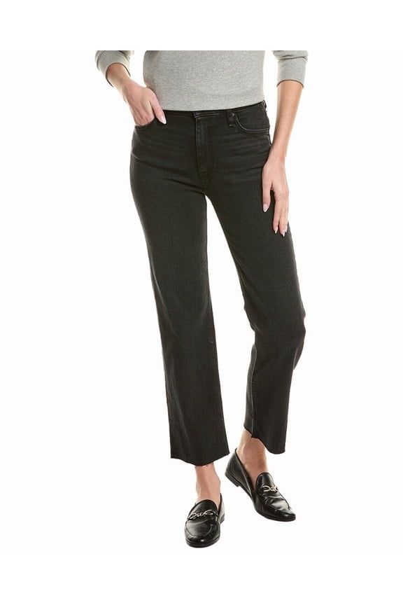 womens  Remi Fade To Black Straight Ankle Jean, 27, Black