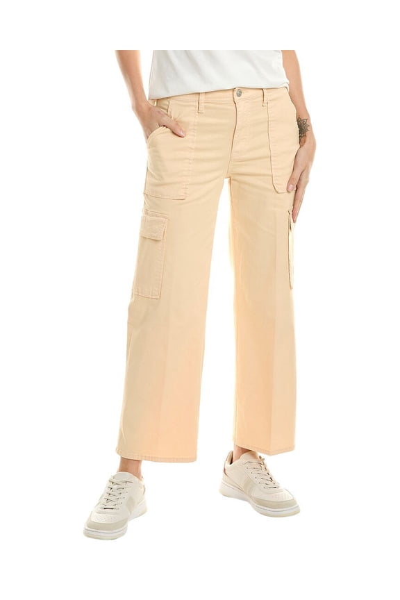 womens Rosalie Bleached Sand High-Rise Wide Leg Jean, 23, Beige