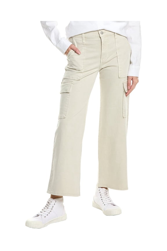 womens Rosalie Cement High-Rise Wide Leg Cargo Jean, 23, White