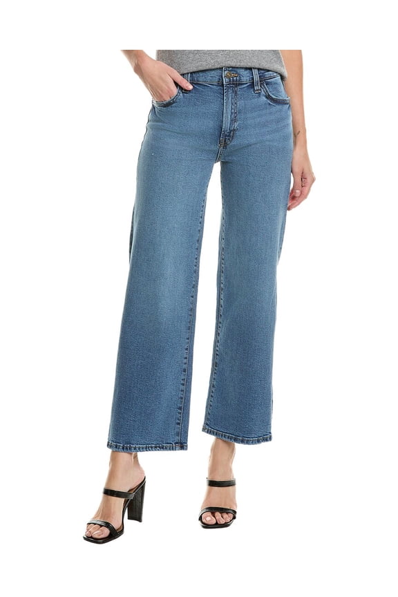 womens Rosalie High-Rise Alcott Wide Leg Ankle Jean, 33, Blue