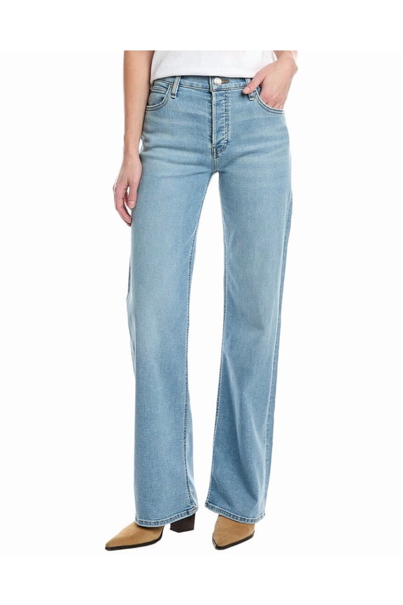womens Rose High-Rise Oak Wide Leg Jean, 33, Blue