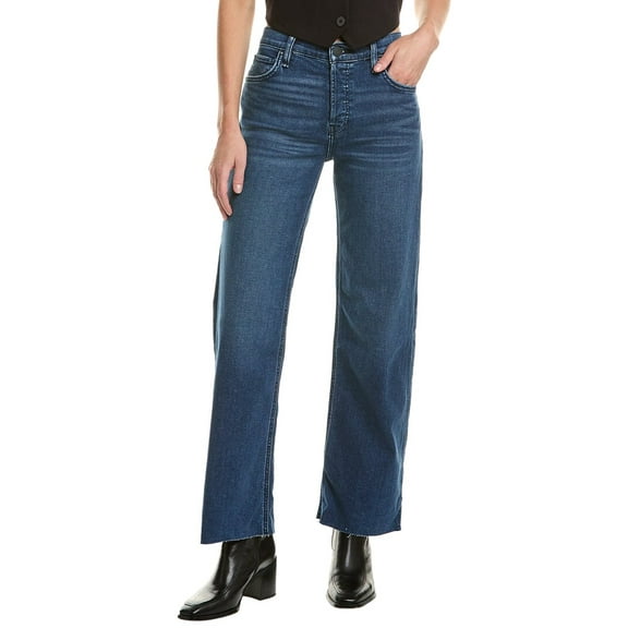 HUDSON Jeans womens  Rosie High-Rise Dover Wide Leg Petite Jean, 28, Blue