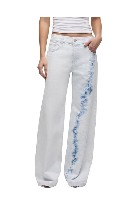 womens Rylee Bleached Cloud Straight Jean, 32