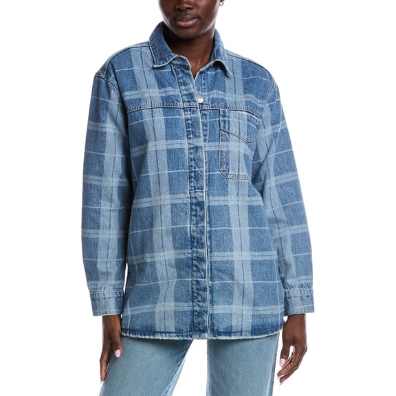 HUDSON Jeans womens Shacket, m, Blue