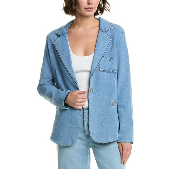 HUDSON Jeans womens  Stylized Boyfriend Blazer, xs, Blue