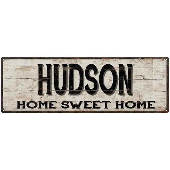 HUDSON Rustic Home Sweet Home Sign Gift 6x18 Metal Decor 206180084202