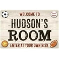 thumbnail image 1 of HUDSON'S Room Kids Bedroom Sign Boy's Gift 8x12 Metal 108120090276, 1 of 1