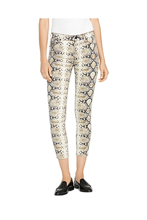 Jeans Women's Barbara High Rise Super Skinny Ankle Jean Beige Size 27