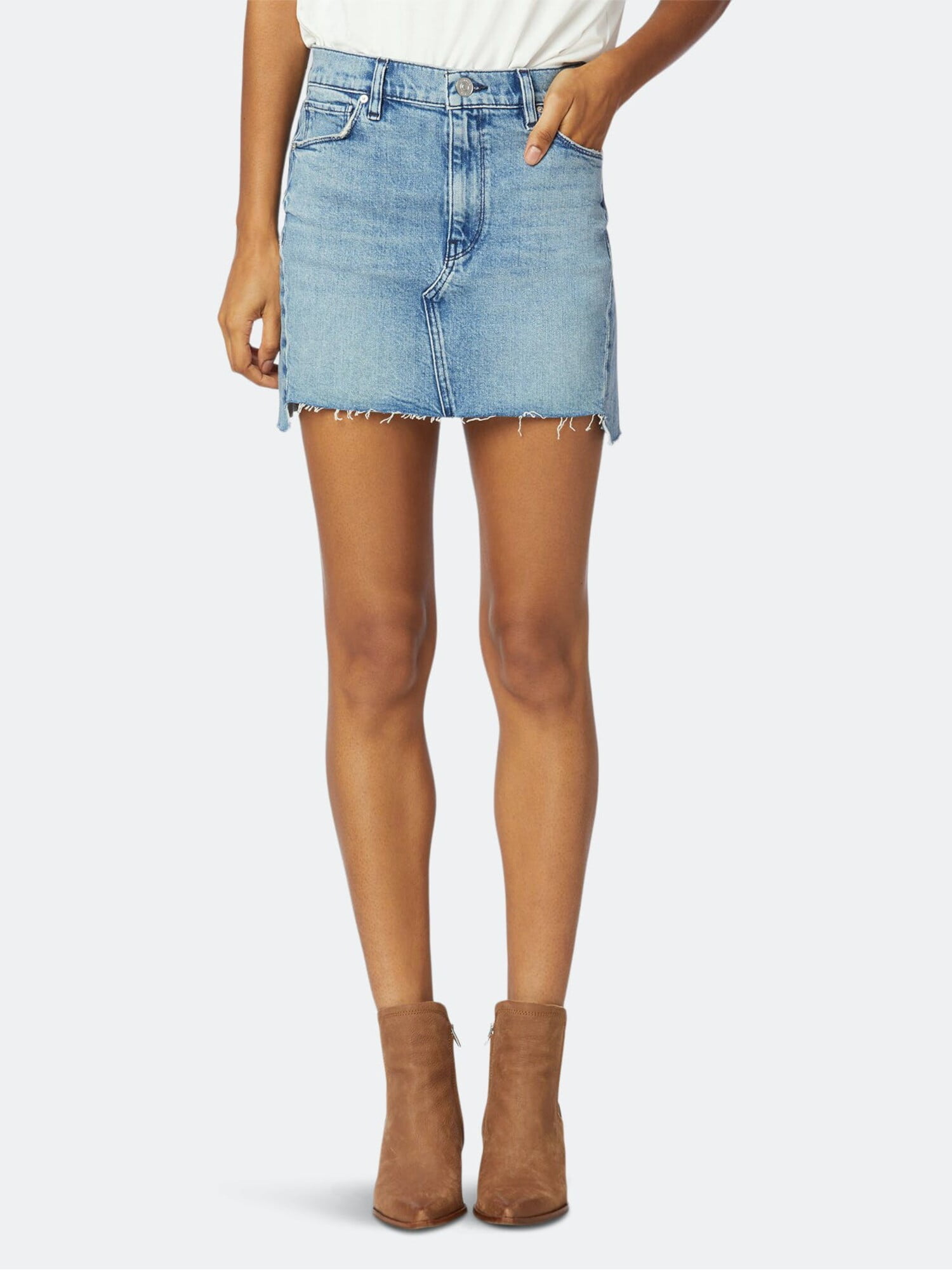 HUDSON Women's The Viper Mini Jean Skirt - Stretch Denim Fitted Mini Skirt