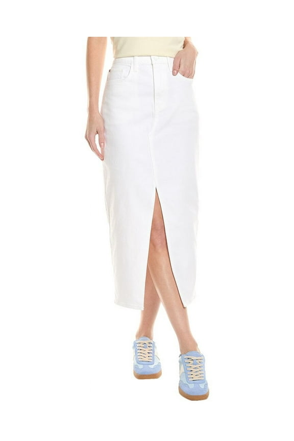 womens Midi Skirt, 33, White