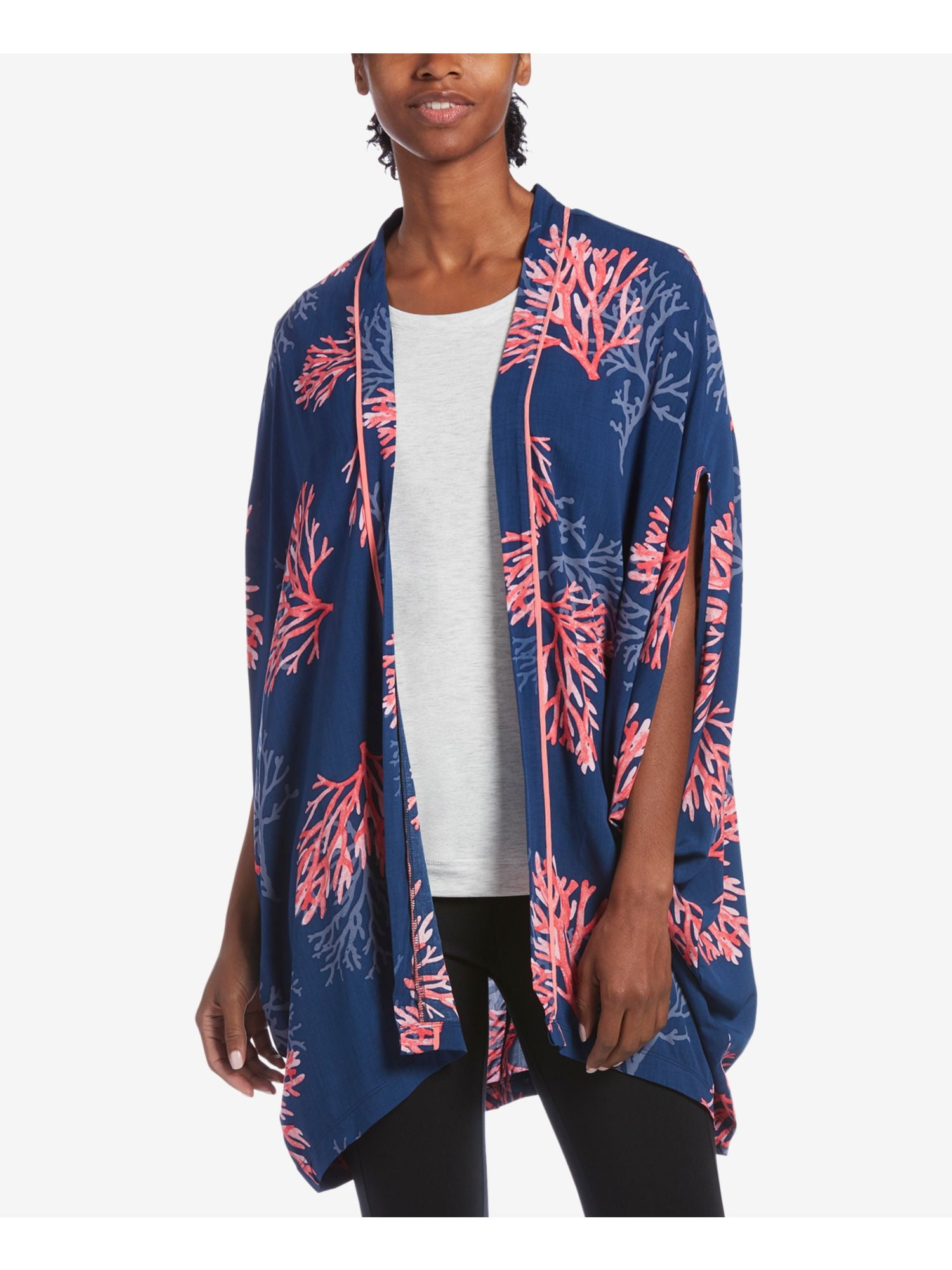 HUE Intimates Navy Printed Sleepwear Robe Size: S - Walmart.com