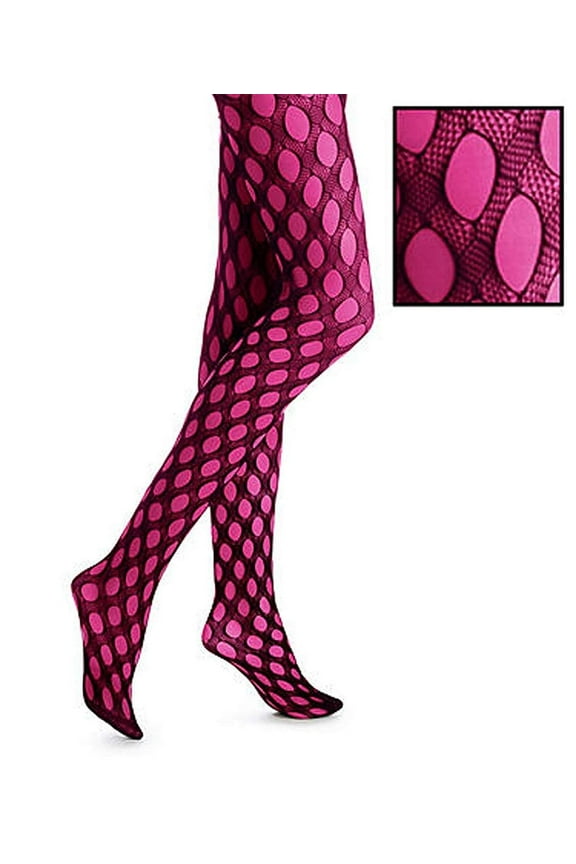 Layered Net Women's Tights Small/Medium, Dark Rose/Black