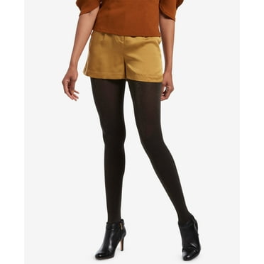 HUE Opaque Metallic Tights (Metallic – Black/Gold, M/L)