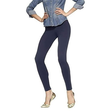 HUE Soft Cotton Leggings, Navy, Extra Large