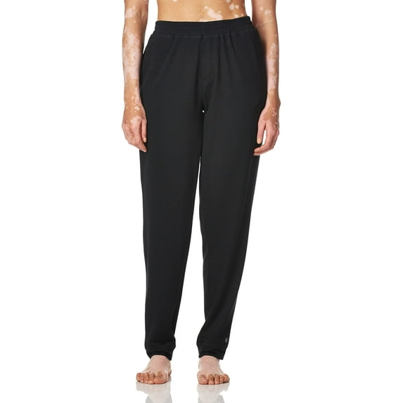 HUE Solid French Terry Lounge Separates Black Jogger Pant With Pockets 3X