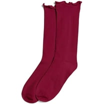 HUE Women’s Ruffled Luster Socks (Sangria)