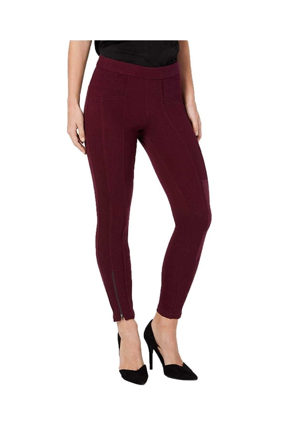 Women’s Seamed Zip Skimmer Leggings, Currant, Small