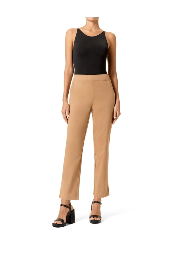 Women's Soft Trouser Leggings with Functional Front Pockets, Tiger's Eye,