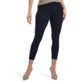 thumbnail image 2 of HUE Women's Blackout Cotton Capri Leggings - Wide Waistband Comfort 2 of 11