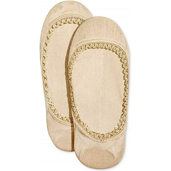 HUE Womens 1 Pair Lace Trim Liner Socks