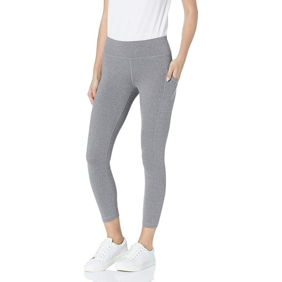 HUE Womens Active Skimmer Leggings Medium Still Grey