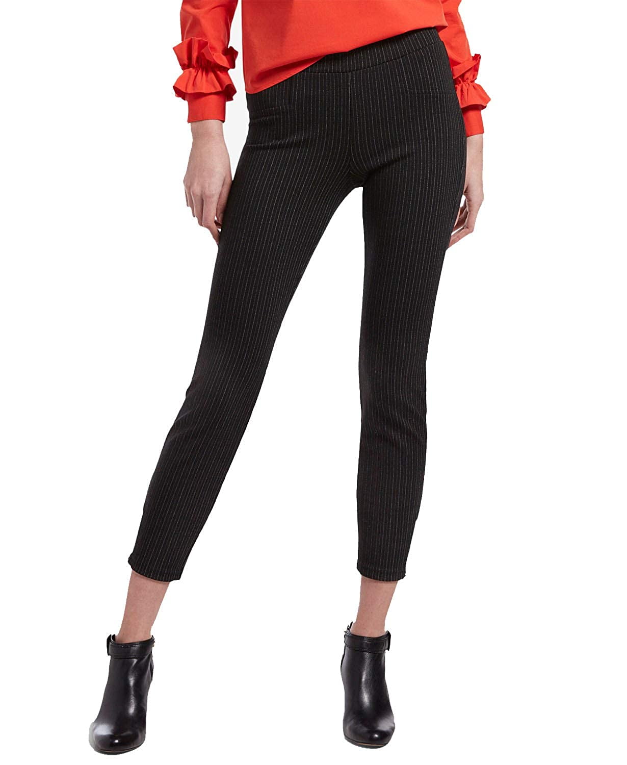 HUE Womens Classic Pinstripe Loafer Skimmer Leggings Walmart