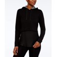 thumbnail image 1 of HUE Womens Layered Look Shirttail Hoodie;Medium, 1 of 2