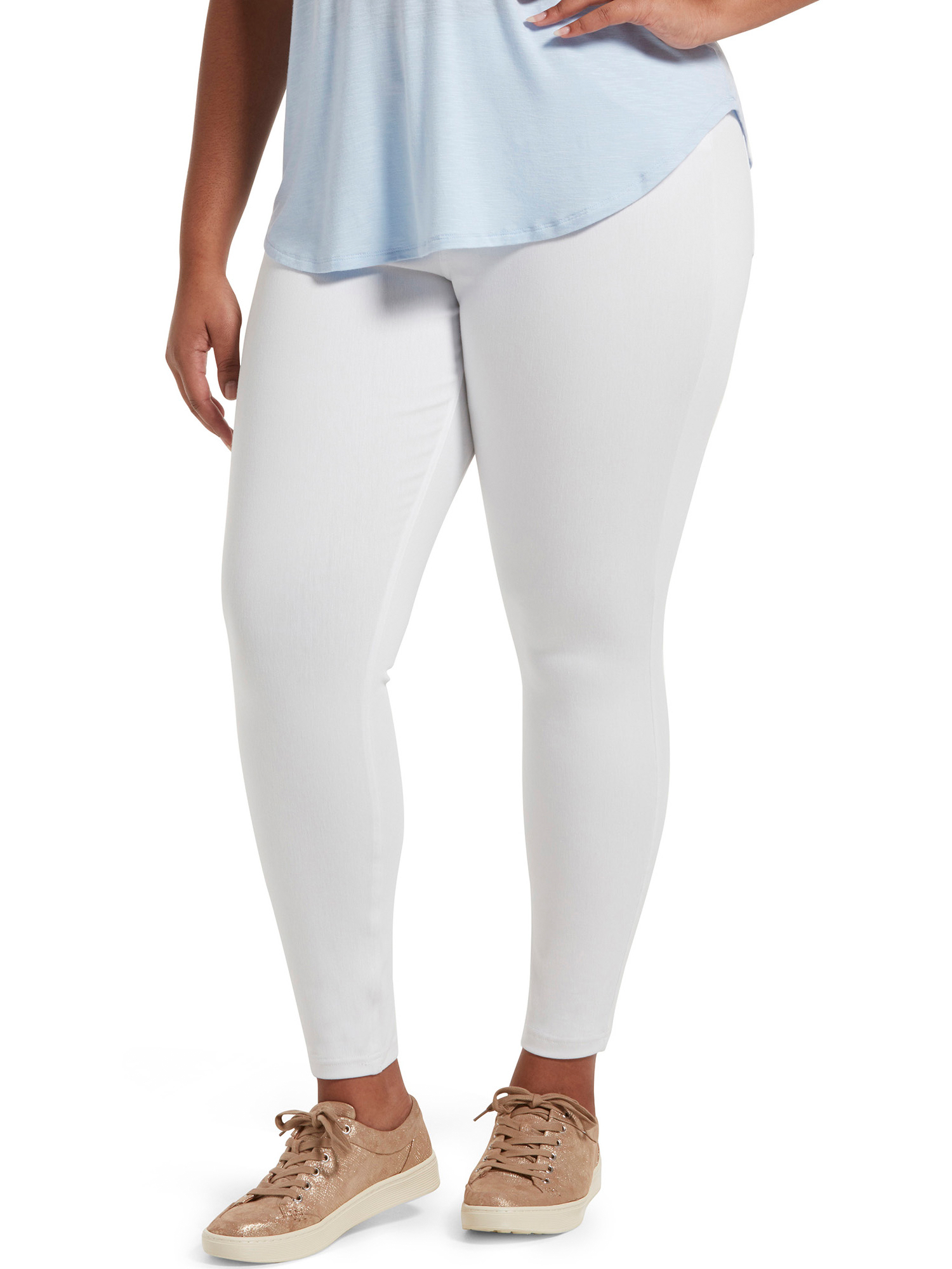 HUE Womens Plus Size High-Waist Denim Leggings Style-U20652X