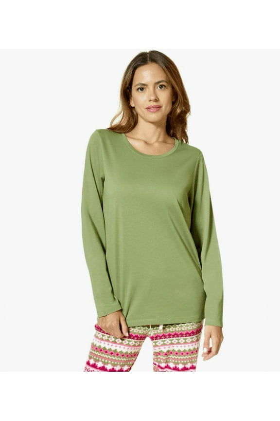 Womens Sleep and Lounge Pajama Separates, Green Medium