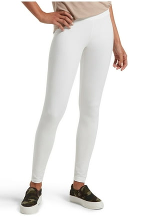 Hue Women's Plus Size Ankle Zip Simply Stretch Twill Skimmer Leggings,  Ankle Zip - White, 2X at  Women's Clothing store