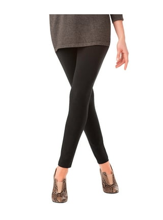 HUE Women's Cotton Ultra Legging with Wide Waistband, Assorted  Hue  leggings, Dresses with leggings, Tunic dress with leggings