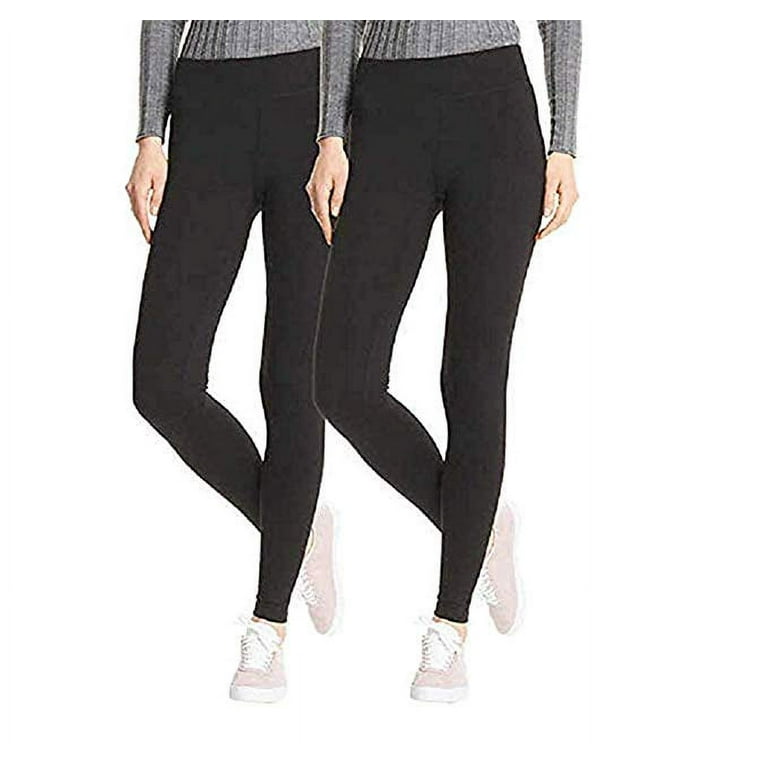 HUE Womens Wide Comfortable Waistband Pack Cotton Leggings