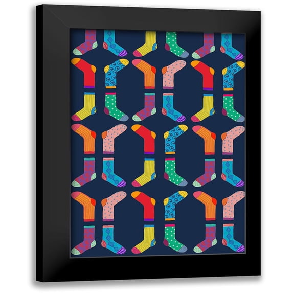 HUE and MI and Sangita 11x14 Black Modern Framed Museum Art Print Titled - Socks