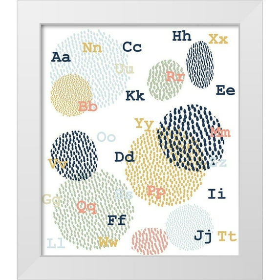 HUE and MI and Sangita 12x13 White Modern Wood Framed Museum Art Print Titled - Simple Abc