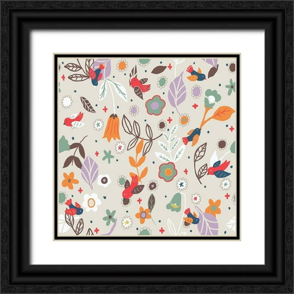 HUE and MI and Sangita 20x20 Black Ornate Wood Framed with Double Matting Museum Art Print Titled - Sunshine In Autumn