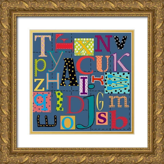 HUE and MI and Sangita 20x20 Gold Ornate Wood Framed with Double Matting Museum Art Print Titled - Abc
