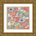 thumbnail image 1 of HUE and MI and Sangita 20x20 Gold Ornate Wood Framed with Double Matting Museum Art Print Titled - Layers Of Flowers, 1 of 4