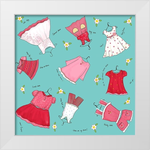 HUE and MI and Sangita 20x20 White Modern Wood Framed Museum Art Print Titled - My Wardrobe