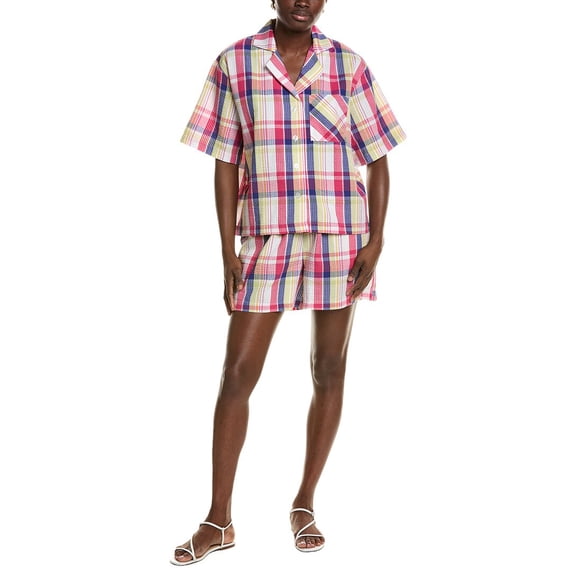 HUE womens 2pc Seersucker Pajama Set, XL