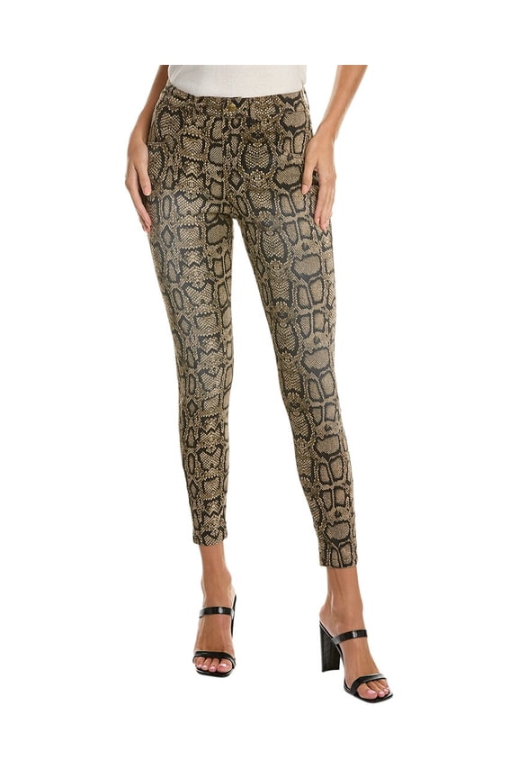Women's Multicolor Python Denim High Rise Leggings XL NWT