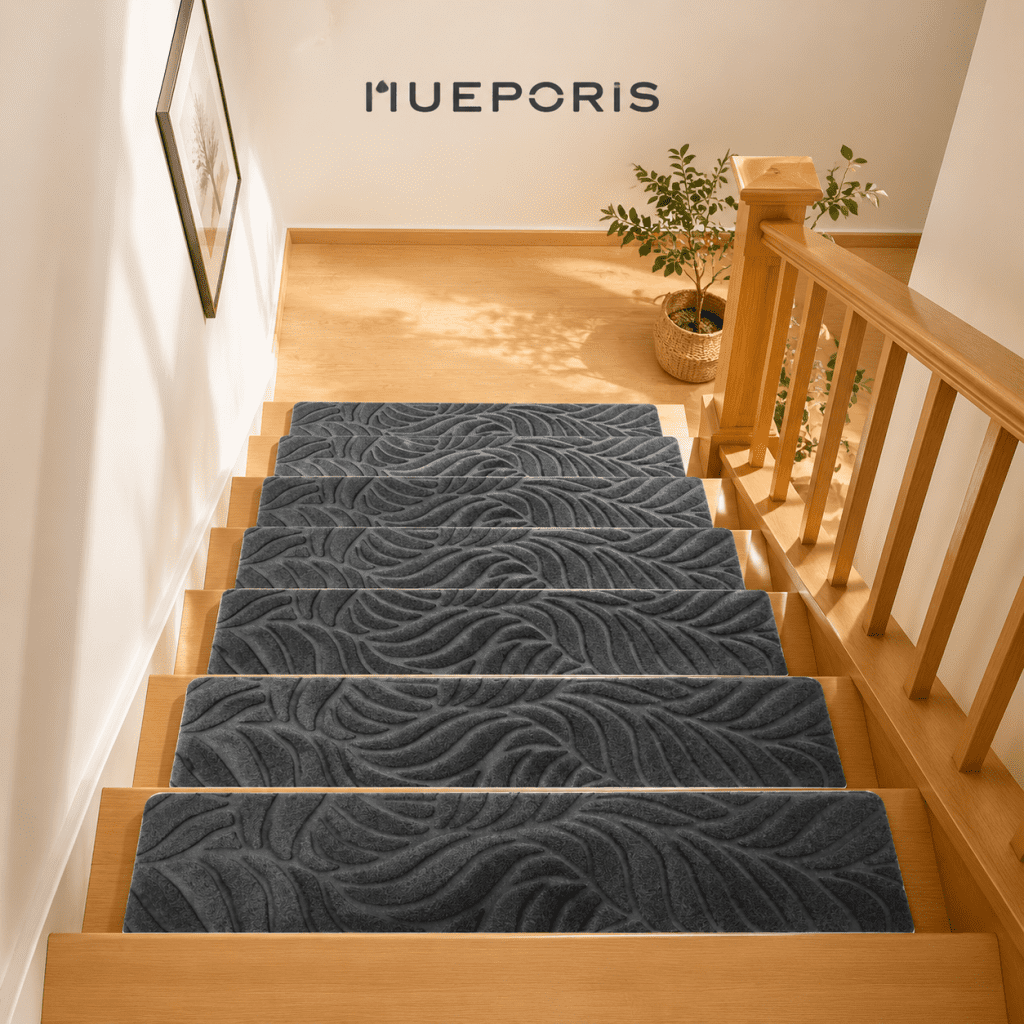 Merida Stair Rug HUEPORIS 7-Pack Printed Stair Treads for Wooden Steps, 8