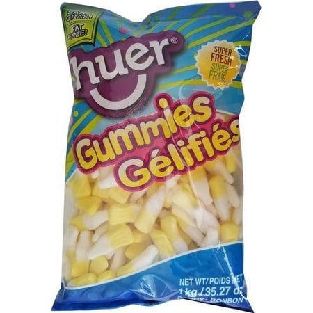 Huer Banana Frosty Bottles, Gummy Candy, 1 kg (2.2 lbs)